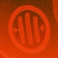 The prop lock for the Megaplex mark: a circle crossed by three lines, no lettering