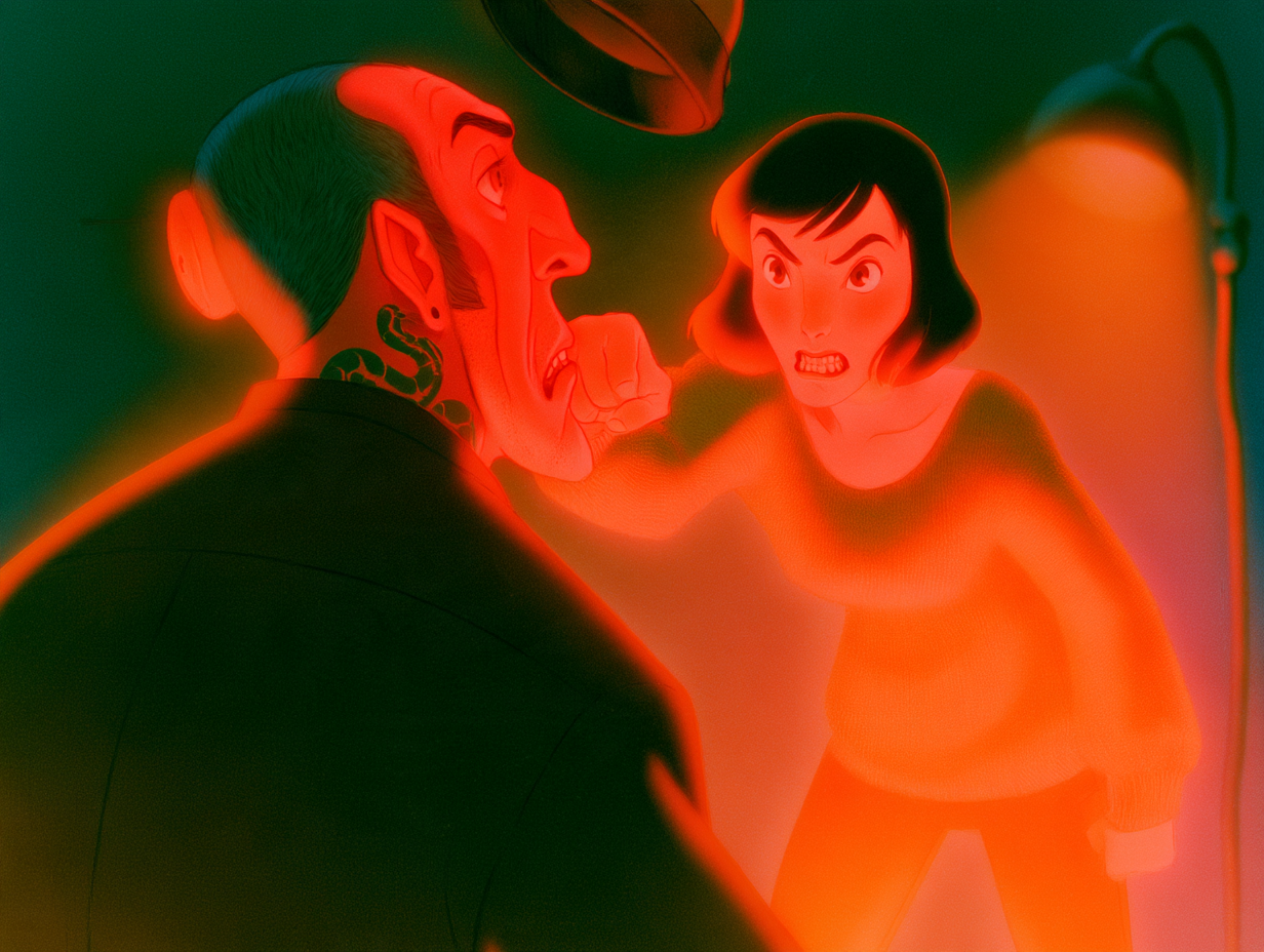 REJECTED by Claude's pre-judge: Delivery Man 2 with dark combed hair on the back of his shaved head