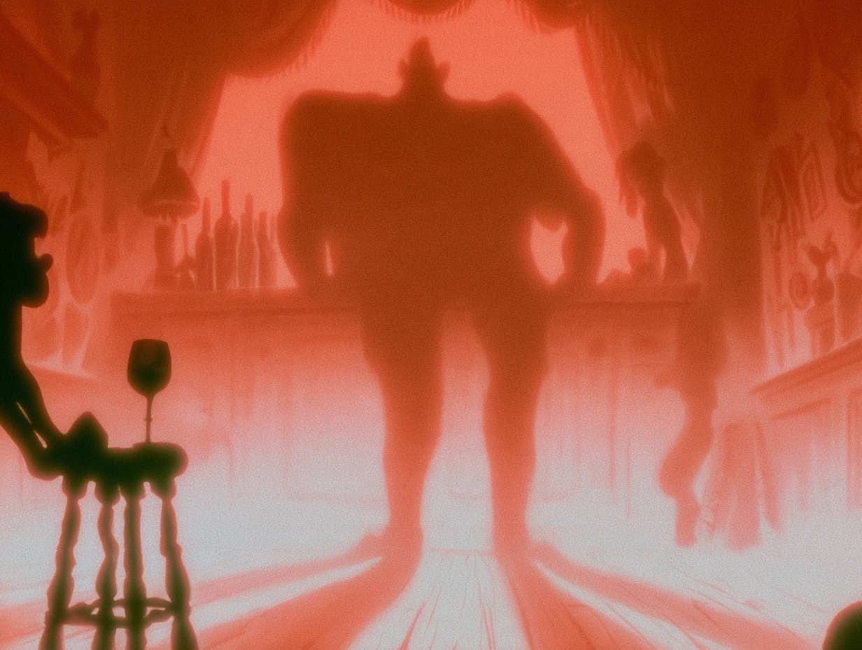 REJECTED by Claude's pre-judge: one headless shadow where two delivery men should be
