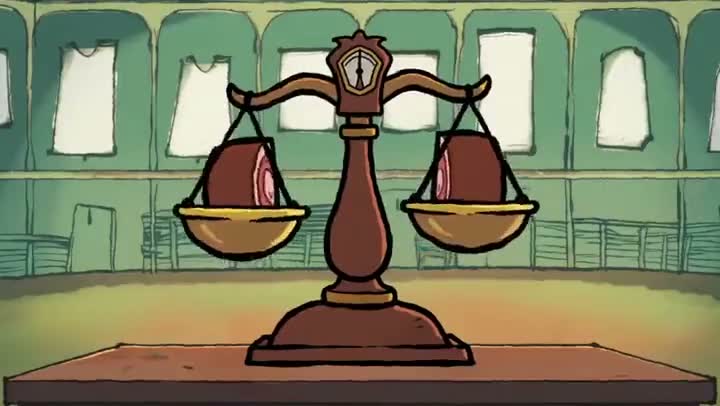 The animated weighing scale from Halfsies