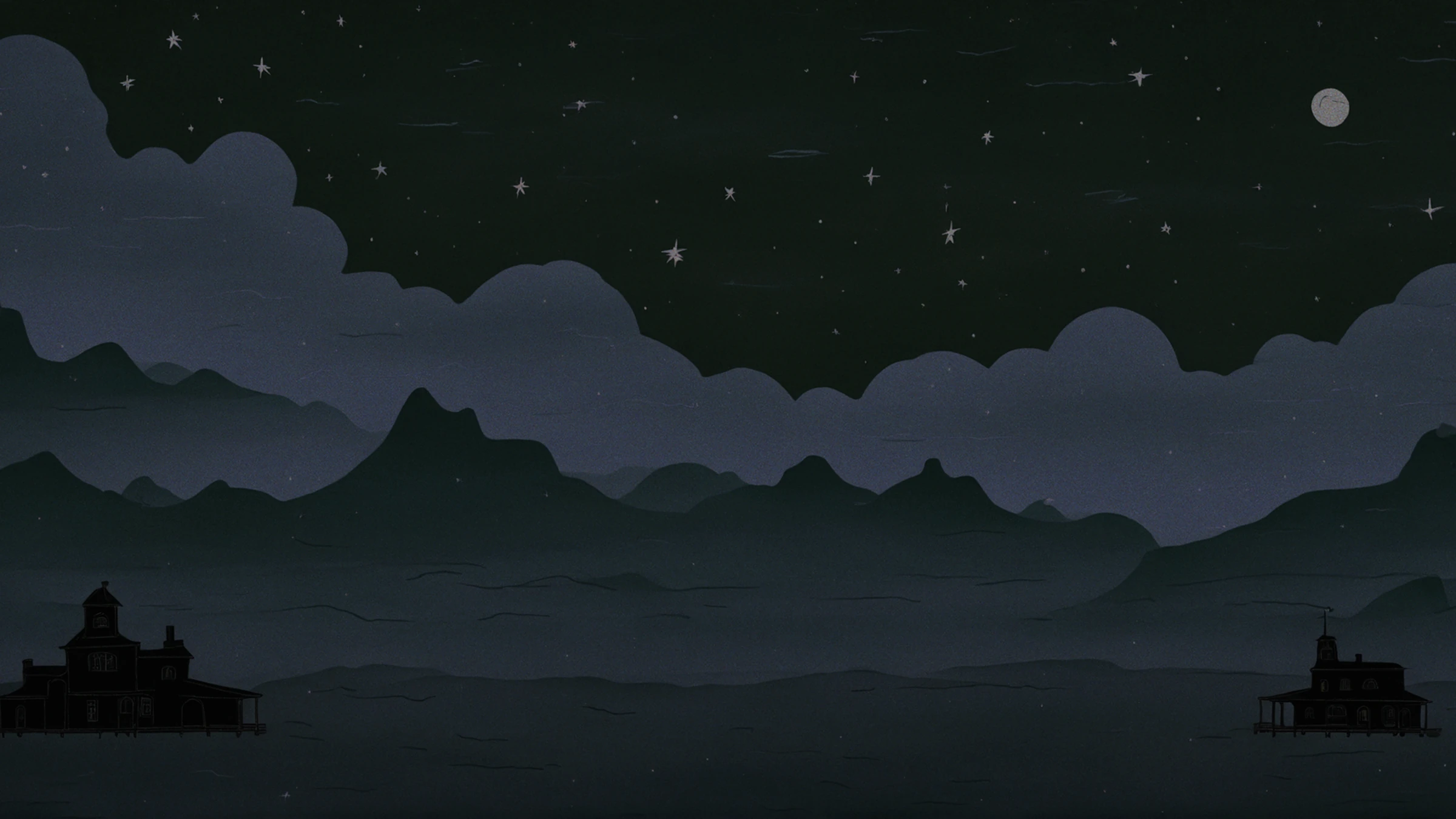 The painted night landscape of Gunslinger’s Revenge